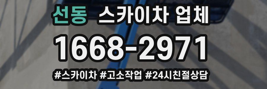선동 스카이차 업체