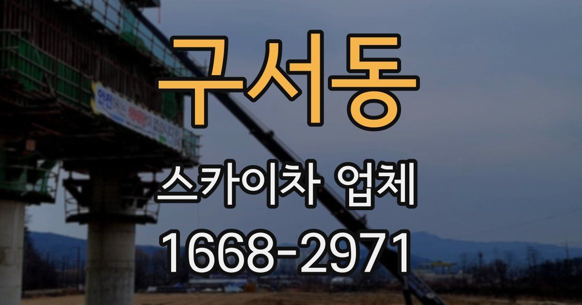구서동 스카이차 업체