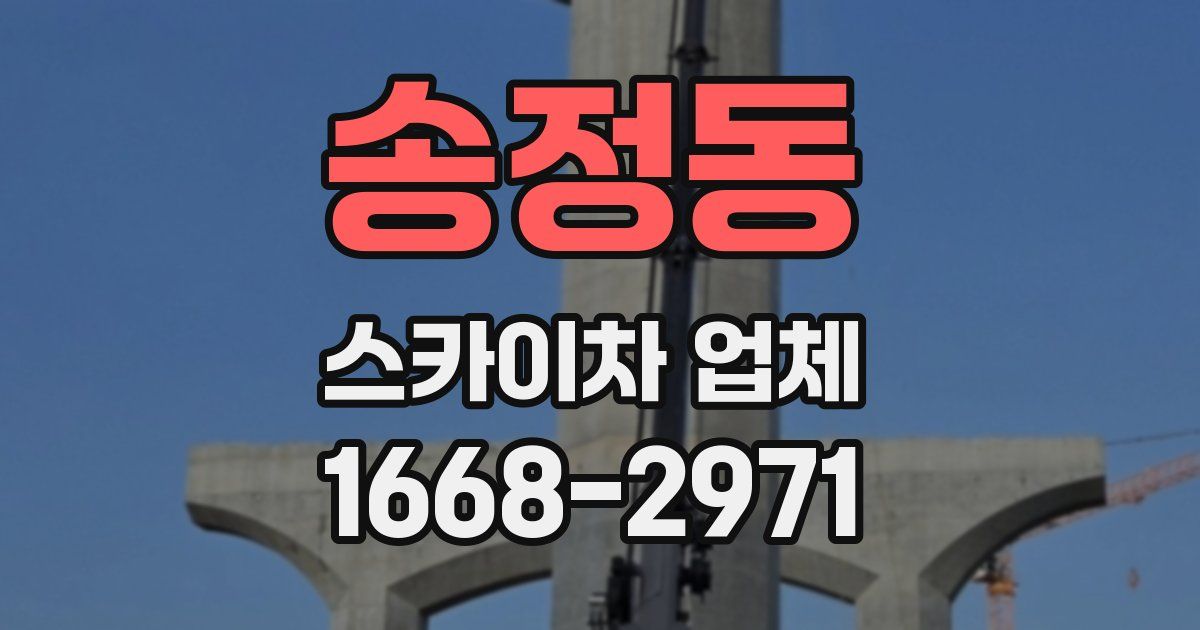 송정동 스카이차 업체