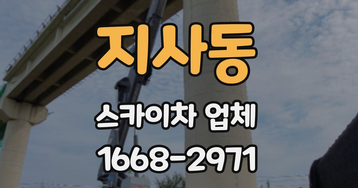 지사동 스카이차 업체