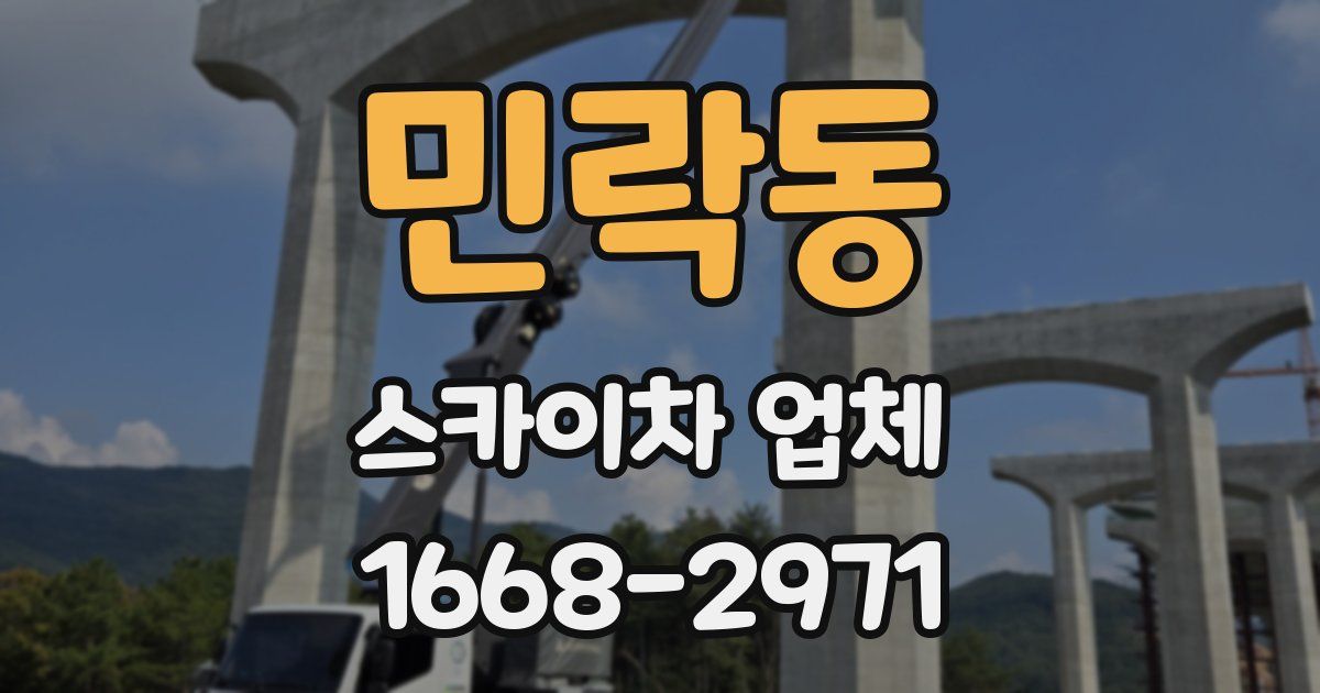 민락동 스카이차 업체