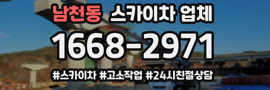 남천동 스카이차 업체