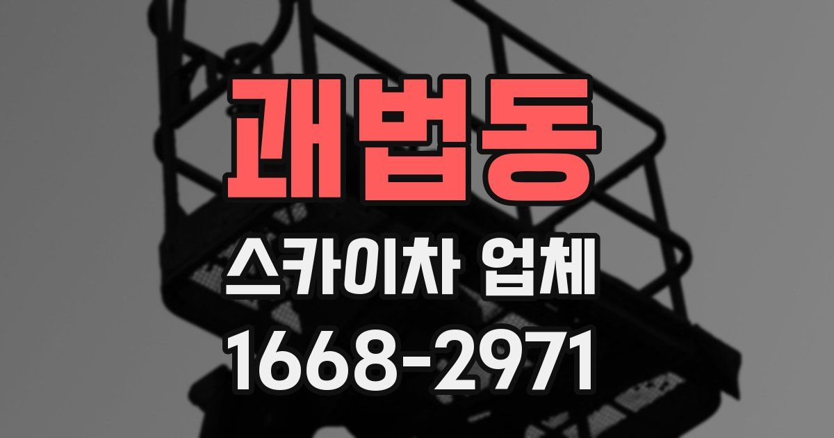 괘법동 스카이차 업체