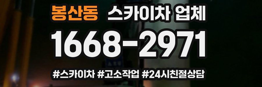 봉산동 스카이차 업체