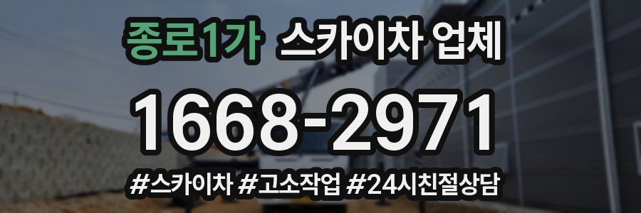 종로1가 스카이차 업체