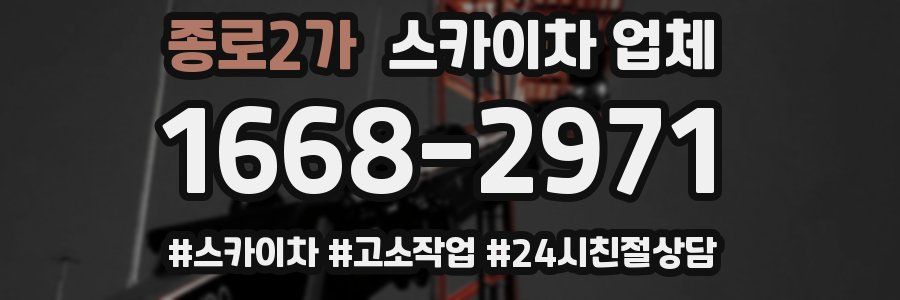 종로2가 스카이차 업체