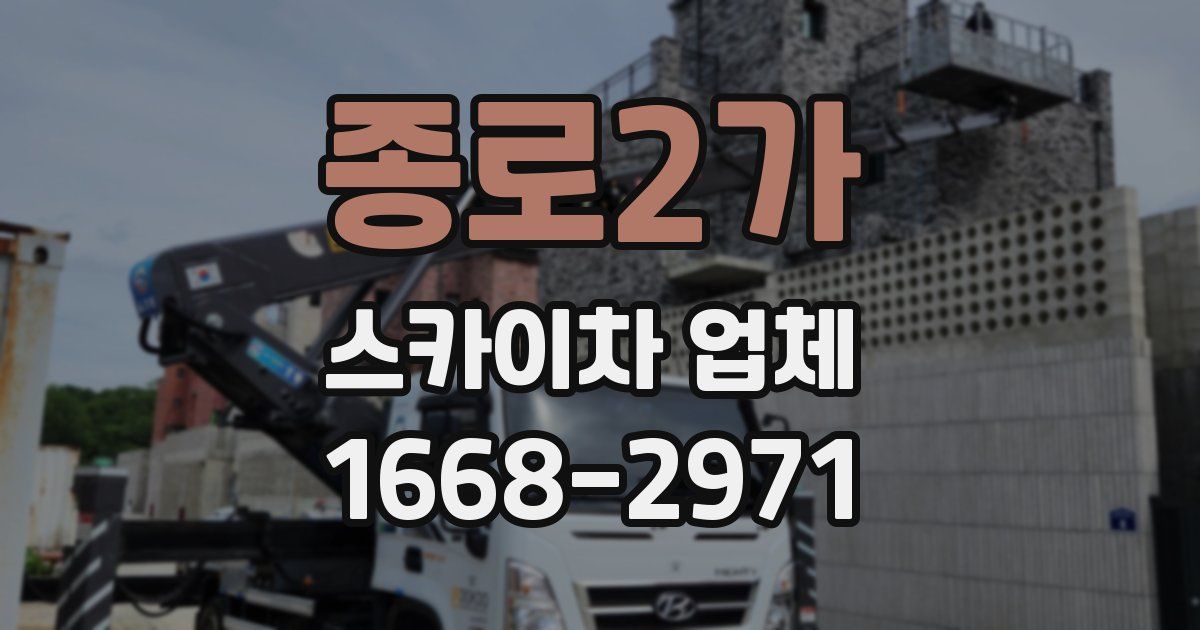 종로2가 스카이차 업체