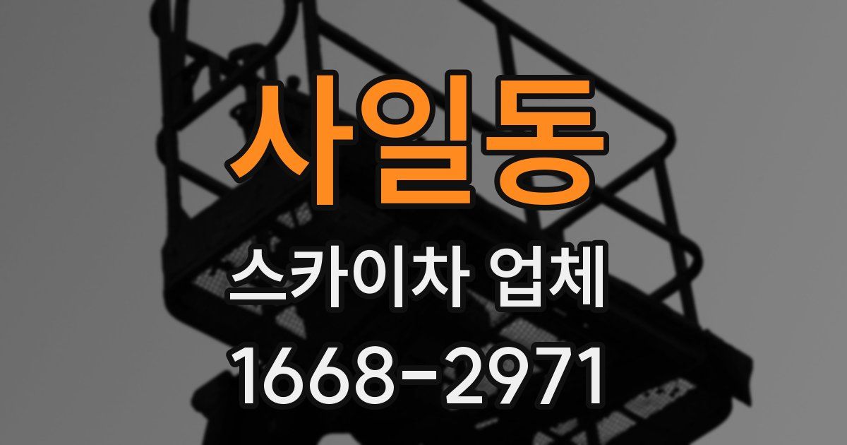 사일동 스카이차 업체