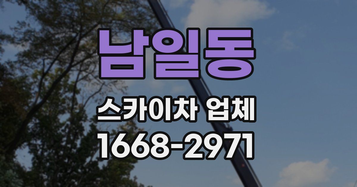 남일동 스카이차 업체