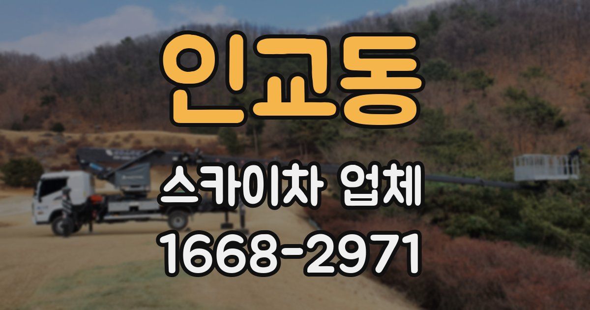 인교동 스카이차 업체