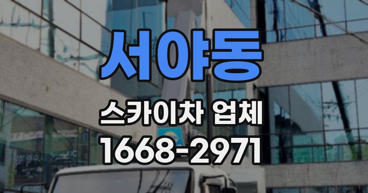 서야동 스카이차 업체