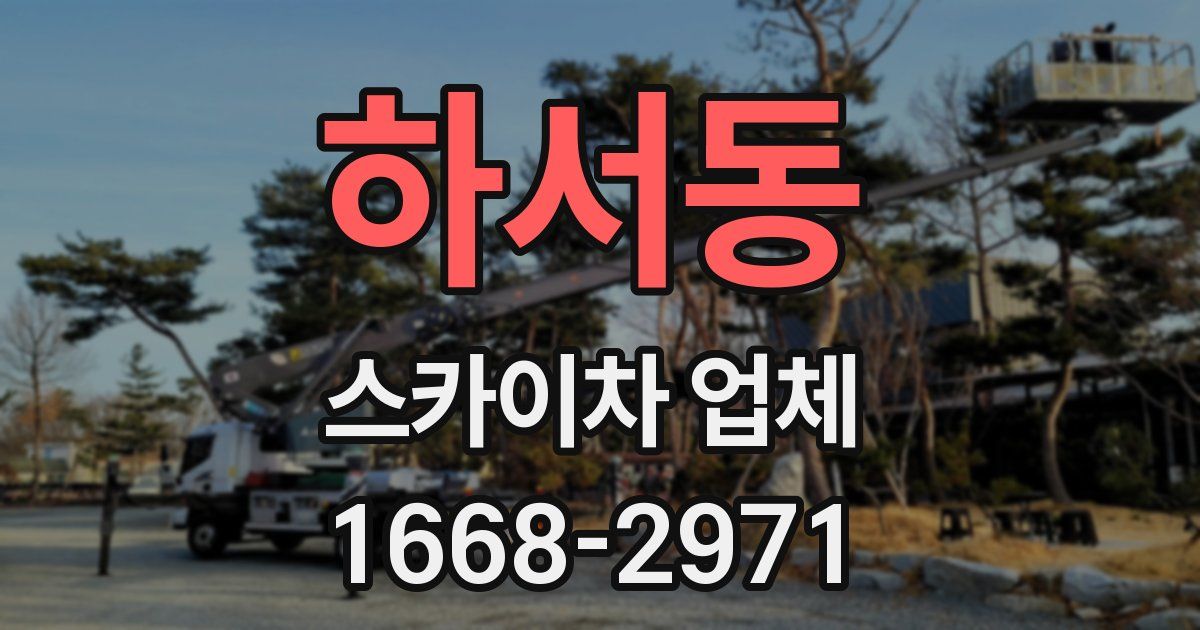 하서동 스카이차 업체
