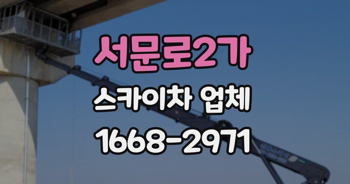 서문로2가 스카이차 업체