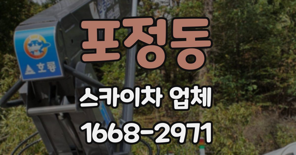 포정동 스카이차 업체