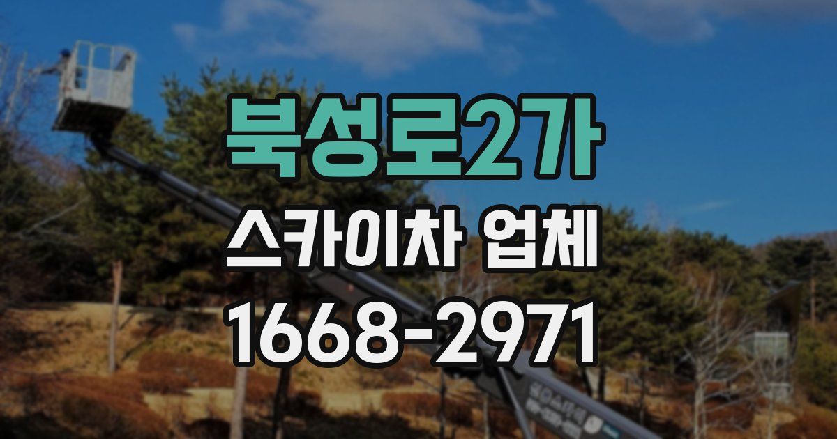 북성로2가 스카이차 업체
