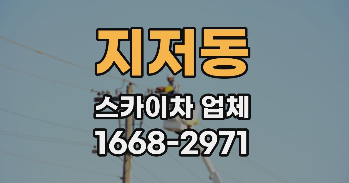 지저동 스카이차 업체