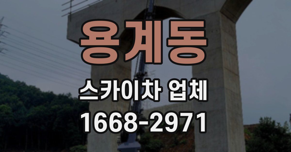 용계동 스카이차 업체