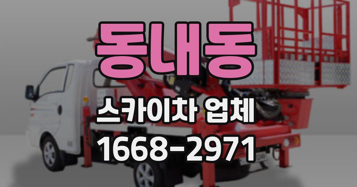 동내동 스카이차 업체