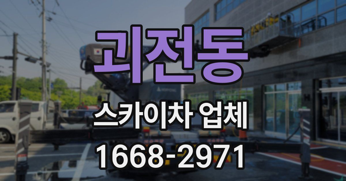 괴전동 스카이차 업체