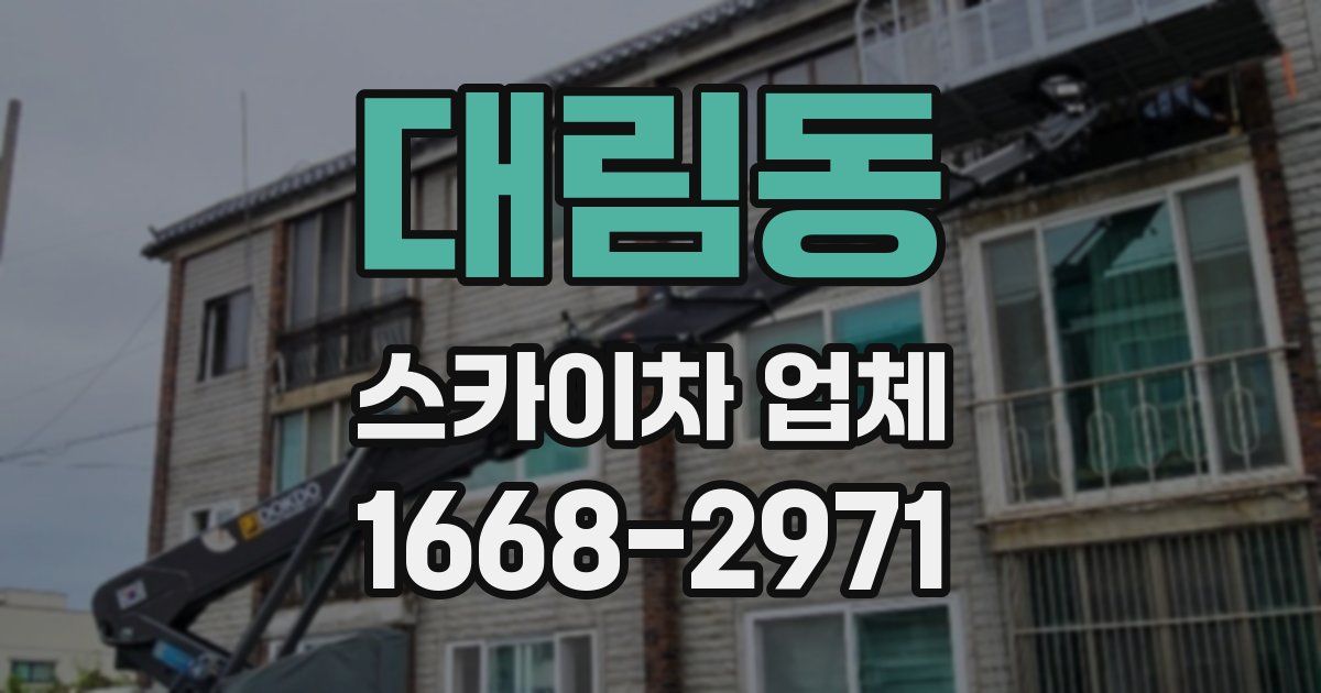 대림동 스카이차 업체