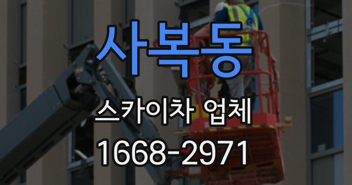 사복동 스카이차 업체