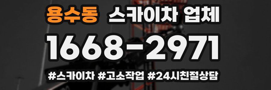 용수동 스카이차 업체
