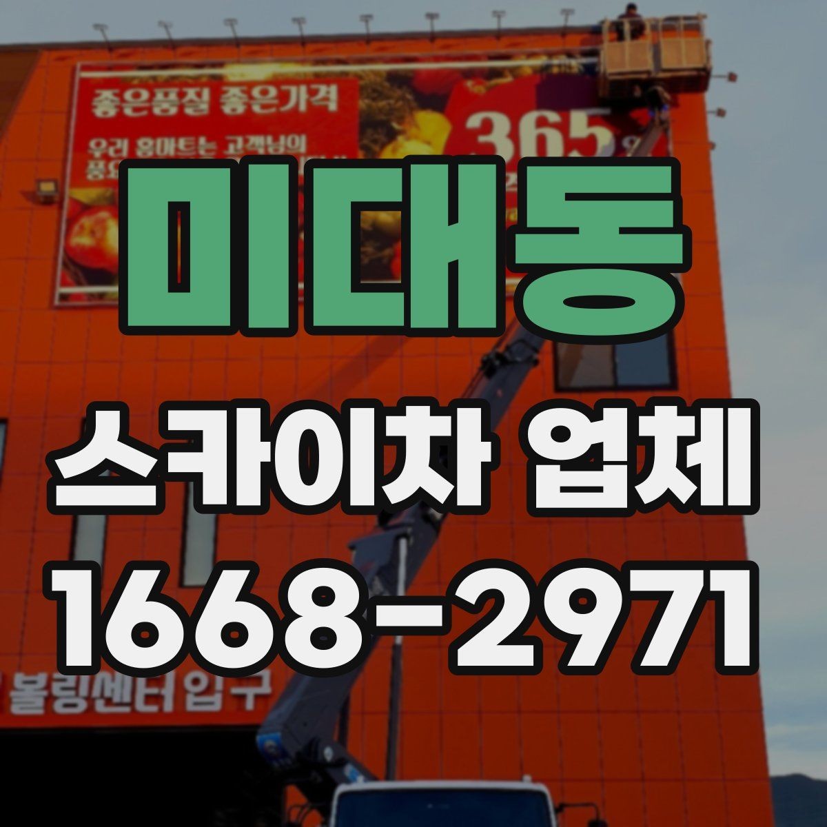 미대동 스카이차 업체 사용 목적별 장비 추천 포인트