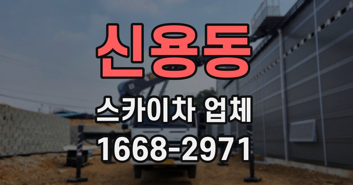 신용동 스카이차 업체