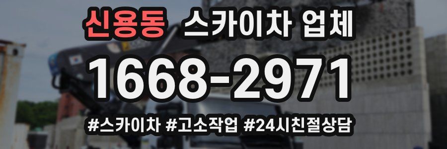 신용동 스카이차 업체