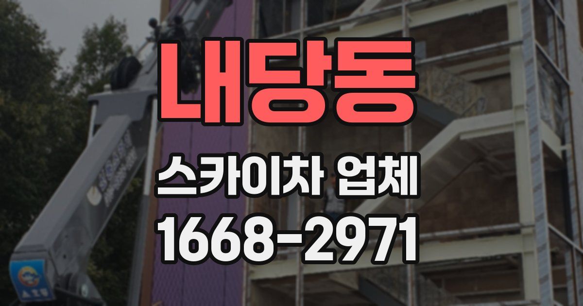 내당동 스카이차 업체