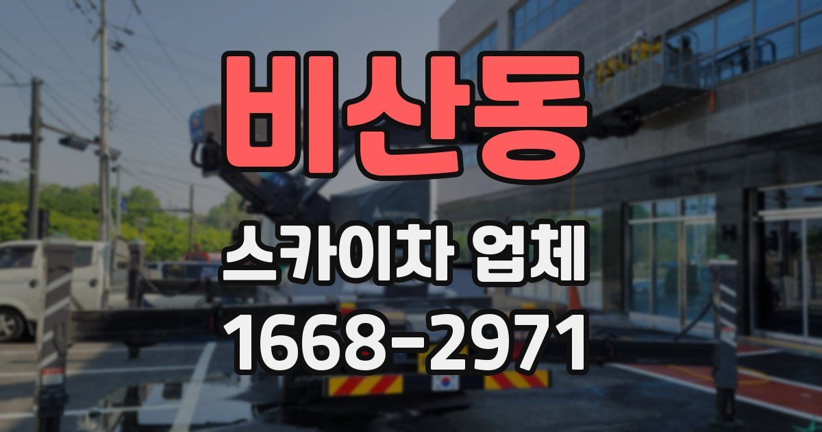 비산동 스카이차 업체
