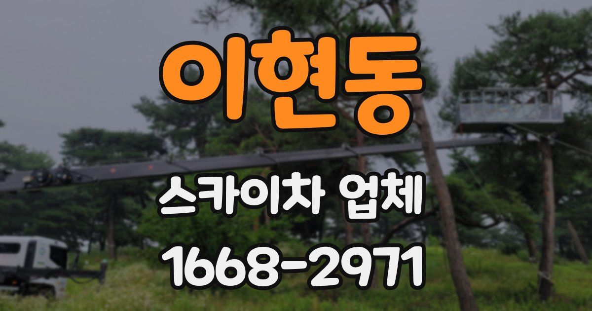 이현동 스카이차 업체