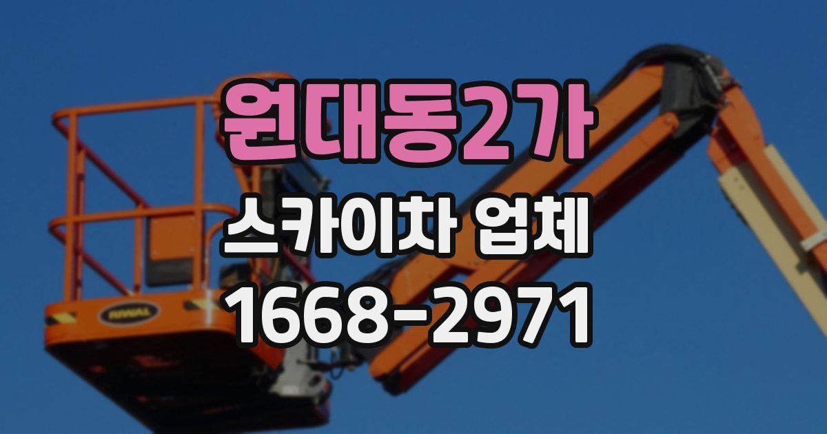 원대동2가 스카이차 업체