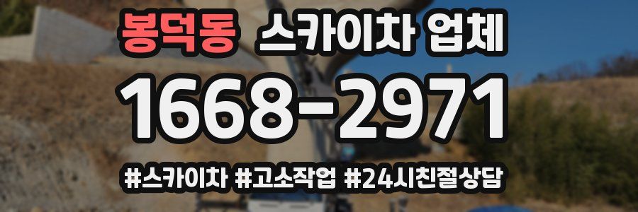 봉덕동 스카이차 업체