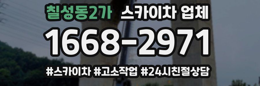 칠성동2가 스카이차 업체