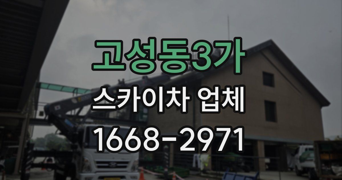 고성동3가 스카이차 업체