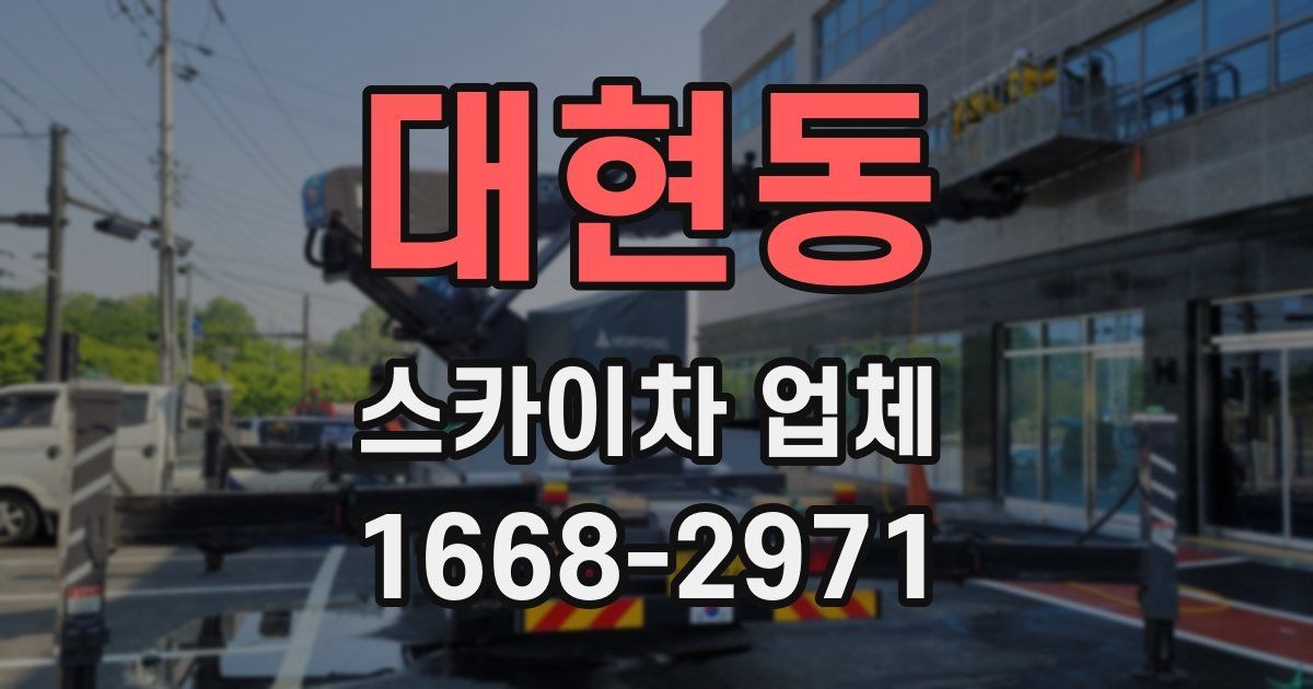 대현동 스카이차 업체