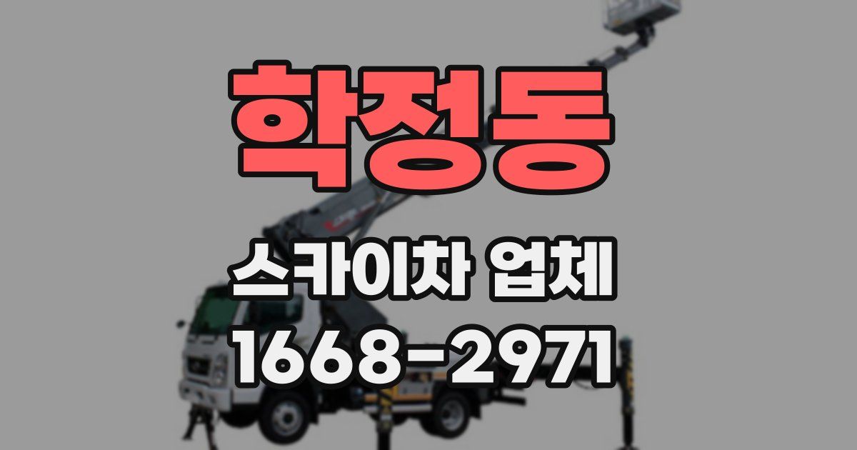 학정동 스카이차 업체