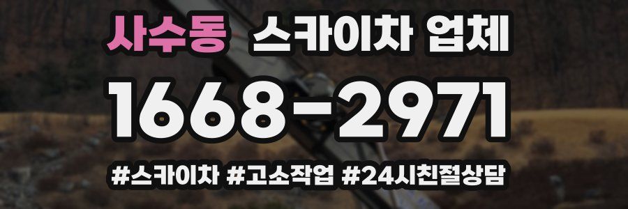 사수동 스카이차 업체