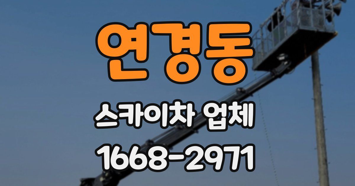 연경동 스카이차 업체