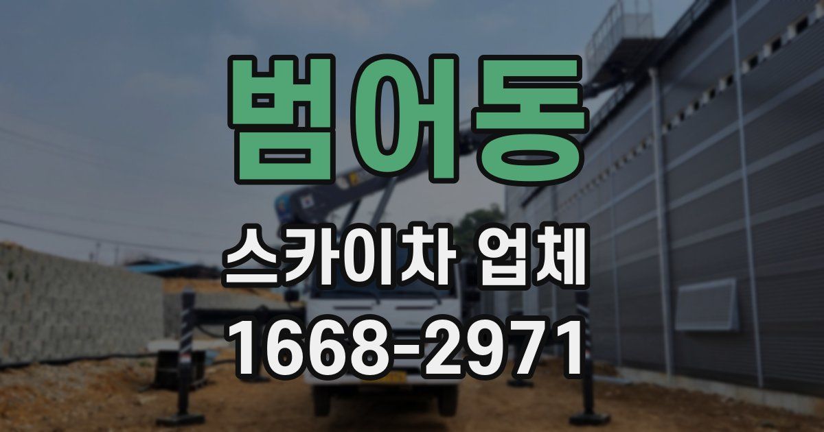 범어동 스카이차 업체