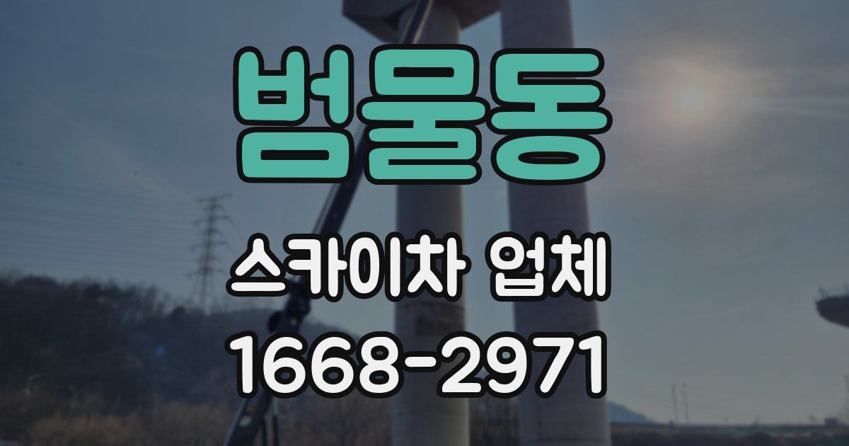 범물동 스카이차 업체