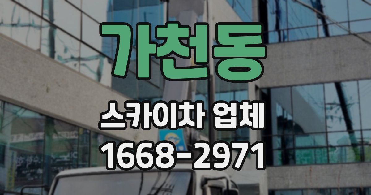 가천동 스카이차 업체