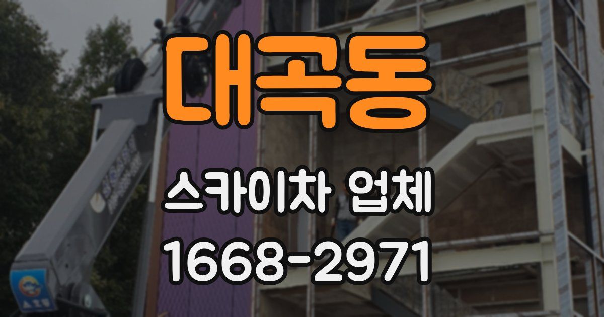 대곡동 스카이차 업체