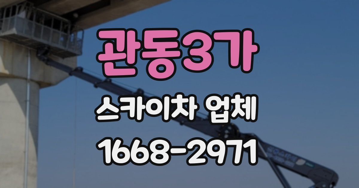 관동3가 스카이차 업체