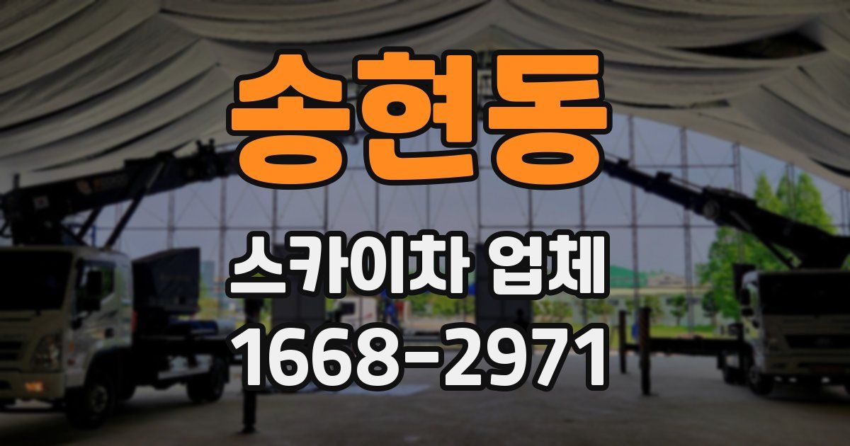 송현동 스카이차 업체
