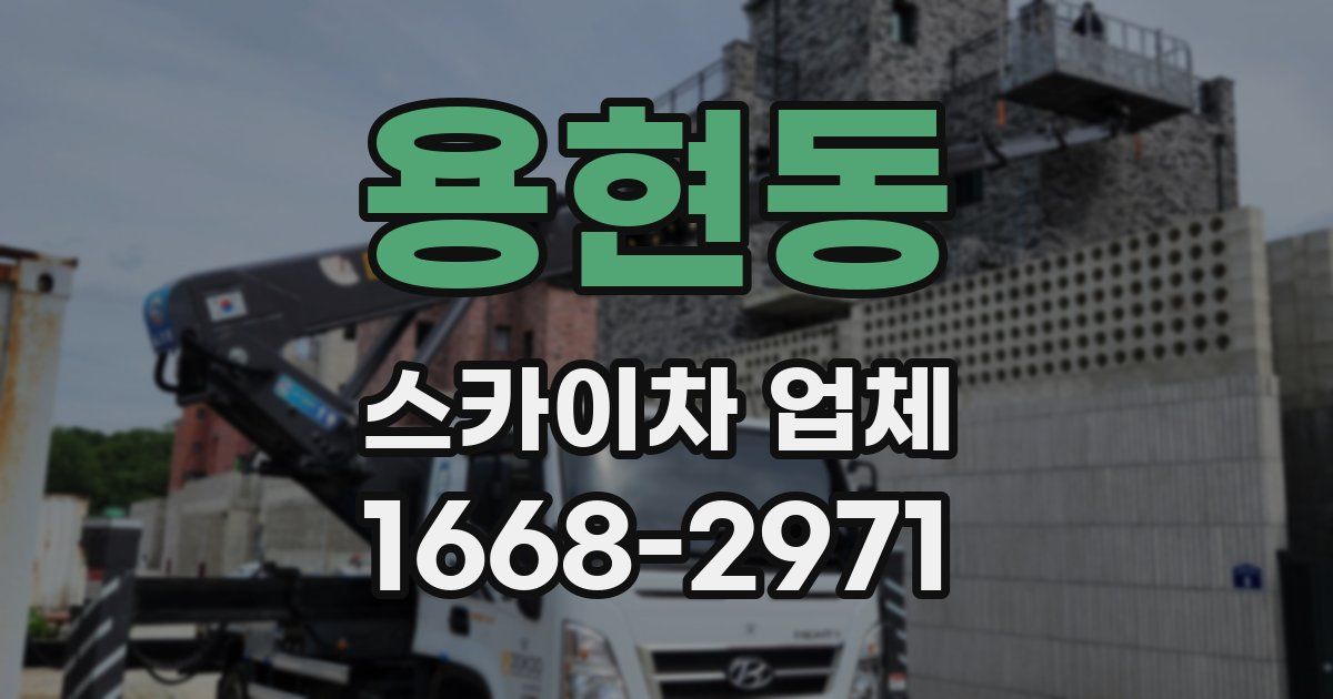 용현동 스카이차 업체