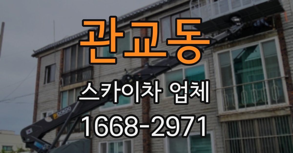 관교동 스카이차 업체