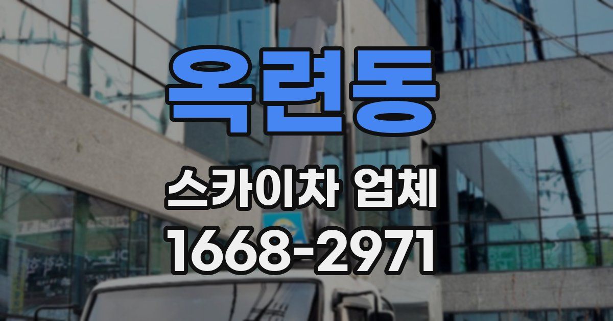 옥련동 스카이차 업체