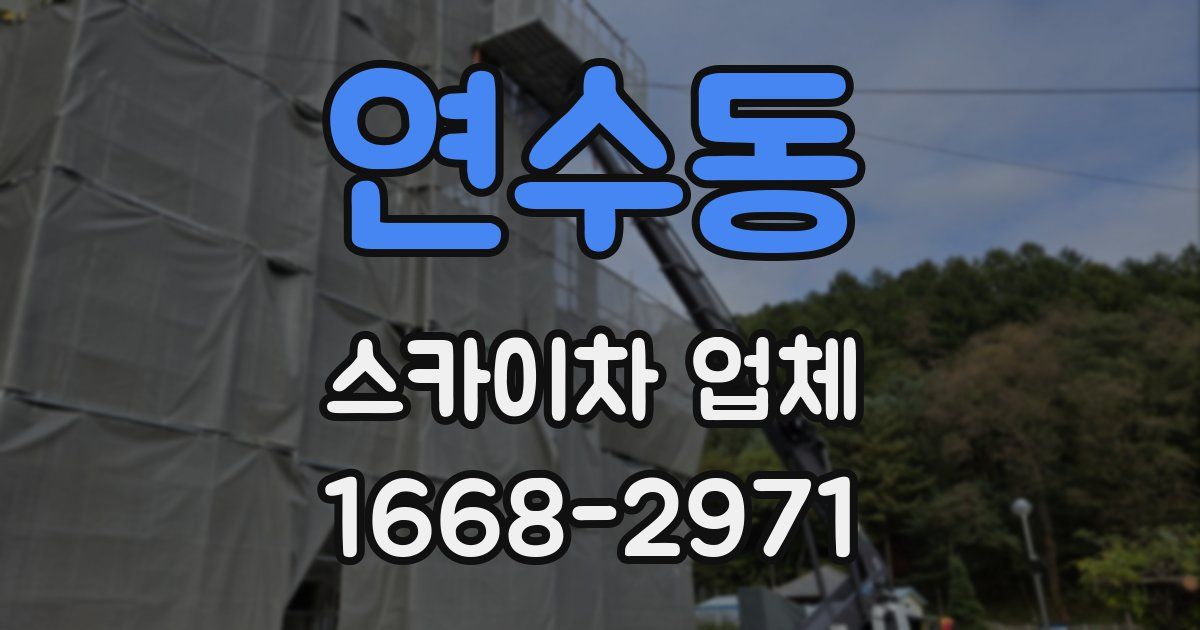 연수동 스카이차 업체